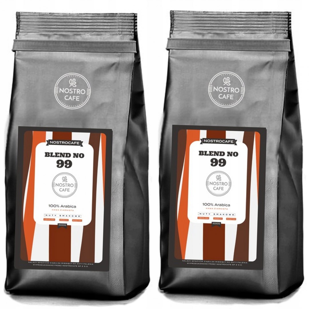 Kawa Ziarnista 2KG Arabika BLEND 99 Świeżo Palona Kawa Ziarnista 2KG Arabika BLEND 99 Świeżo Palona