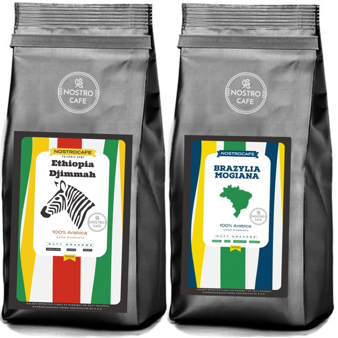 Kawa Ziarnista 2KG BRAZYLIA MOGIANA - ETIOPIA Kawa Ziarnista 2KG BRAZYLIA MOGIANA - ETIOPIA