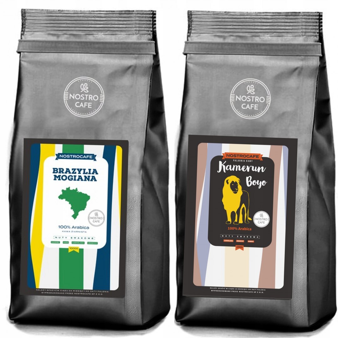Kawa Ziarnista 2KG BRAZYLIA MOGIANA KAMERUN BOYO Kawa Ziarnista 2KG BRAZYLIA MOGIANA KAMERUN BOYO