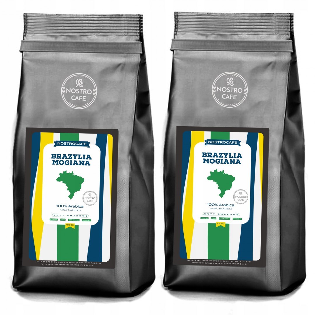 Kawa Ziarnista 2KG BRAZYLIA MOGIANA Świeżo Palona Kawa Ziarnista 2KG BRAZYLIA MOGIANA Świeżo Palona
