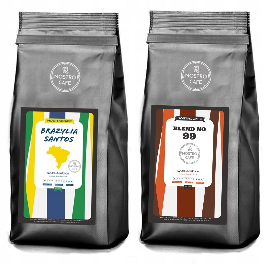 Kawa Ziarnista 2KG BRAZYLIA SANTOS - BLEND 99 Kawa Ziarnista 2KG BRAZYLIA SANTOS - BLEND 99