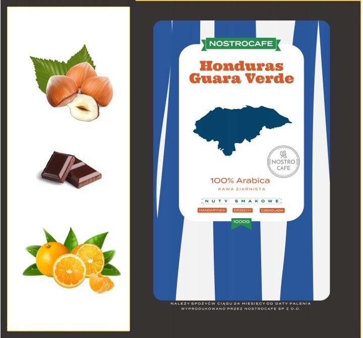 Kawa Ziarnista 2KG HONDURAS GV ETIOPIA DIJMMAH Kawa Ziarnista 2KG HONDURAS GV ETIOPIA DIJMMAH
