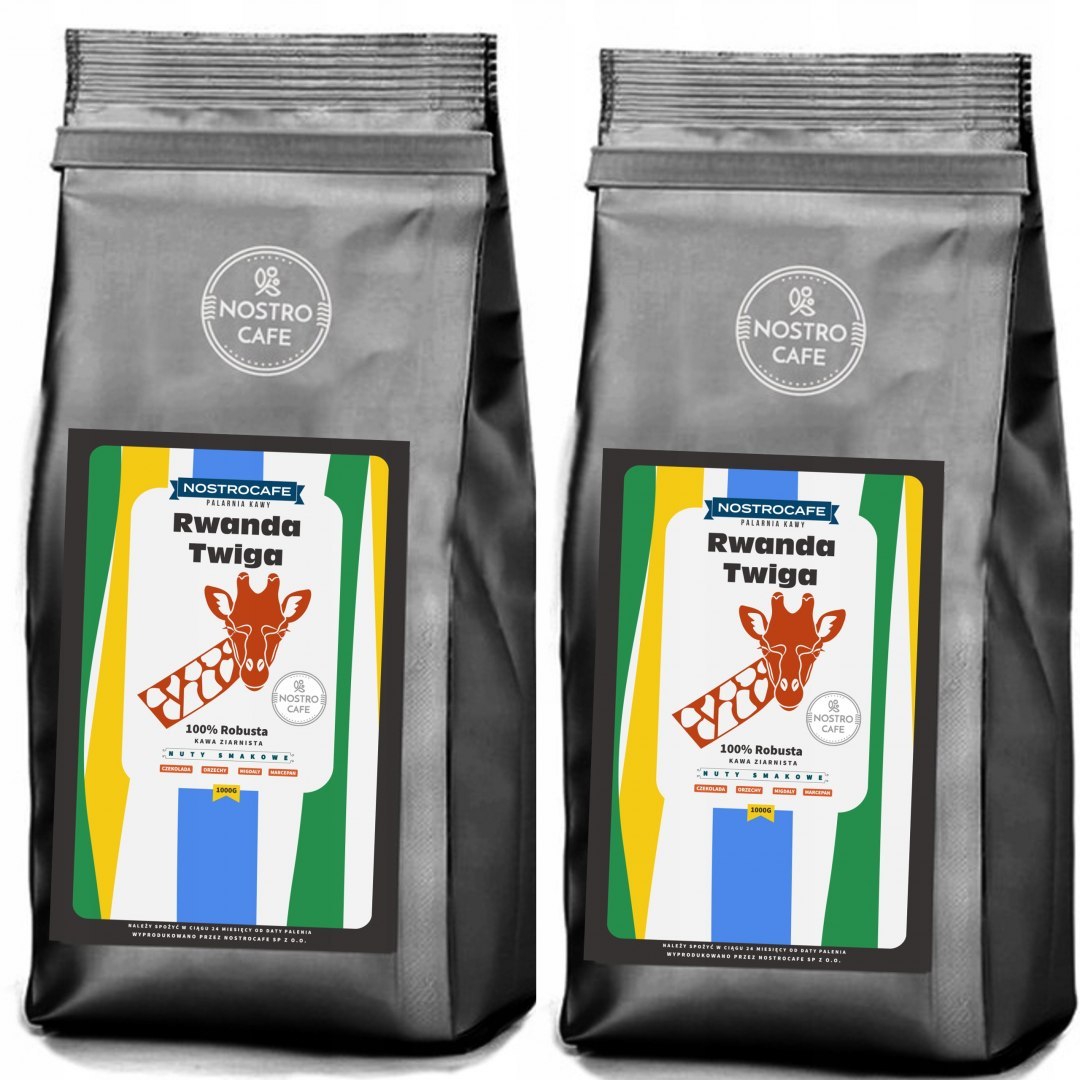 Kawa Ziarnista 2KG Rwanda Twiga - 100% ROBUSTA Kawa Ziarnista 2KG Rwanda Twiga - 100% ROBUSTA