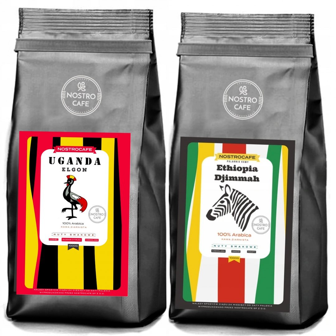 Kawa Ziarnista 2KG UGANDA ELGON, ETIOPIA DIJMMAH Kawa Ziarnista 2KG UGANDA ELGON, ETIOPIA DIJMMAH