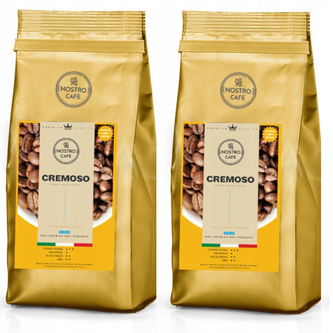 Kawa Ziarnista CREMOSO 2KG - Świeżo Palona Kawa Ziarnista CREMOSO 2KG - Świeżo Palona