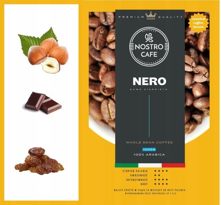 Kawa Ziarnista CREMOSO,NERO 2KG - Świeżo Palona Kawa Ziarnista CREMOSO,NERO 2KG - Świeżo Palona