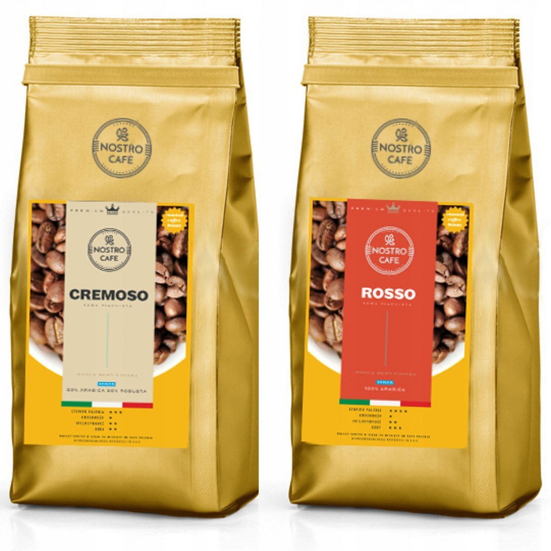 Kawa Ziarnista CREMOSO,ROSSO 2KG - Świeżo Palona Kawa Ziarnista CREMOSO,ROSSO 2KG - Świeżo Palona
