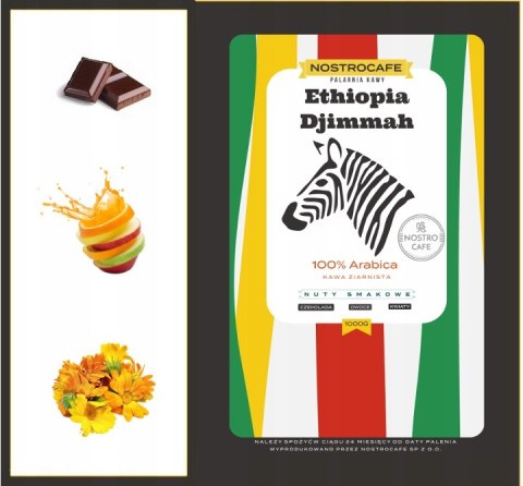 Kawa Ziarnista ETIOPIA DIJMMAH Świeżo Palona Kawa Ziarnista ETIOPIA DIJMMAH Świeżo Palona