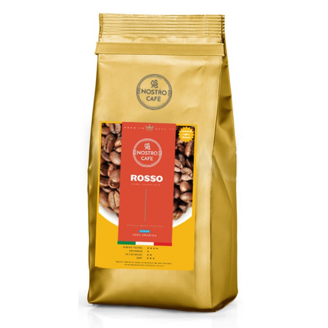 Kawa Ziarnista ROSSO 1KG - Arabika - Świeżo Palona Kawa Ziarnista ROSSO 1KG - Arabika - Świeżo Palona