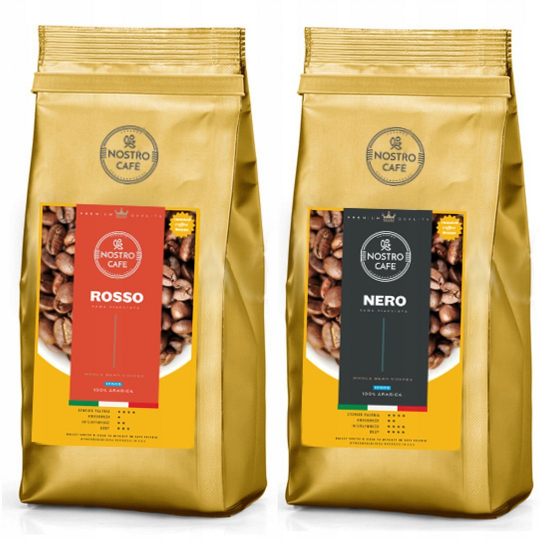 Kawa Ziarnista ROSSO,NERO 2KG - Świeżo Palona Kawa Ziarnista ROSSO,NERO 2KG - Świeżo Palona