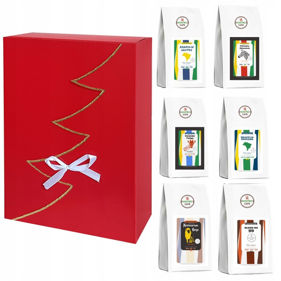 PREZENT ŚWIĄTECZNY Kawa Świeżo Palona 6x200g PREZENT ŚWIĄTECZNY Kawa Świeżo Palona 6x200g