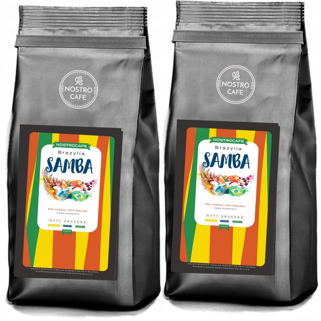 ŚWIEŻO PALONA KAWA ZIARNISTA 2kg BRAZYLIA SAMBA ŚWIEŻO PALONA KAWA ZIARNISTA 2kg BRAZYLIA SAMBA