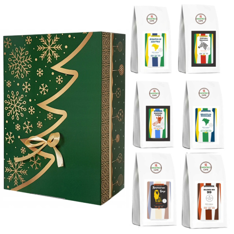 PREZENT ŚWIĄTECZNY Kawa Świeżo Palona 6x200g PREZENT ŚWIĄTECZNY Kawa Świeżo Palona 6x200g